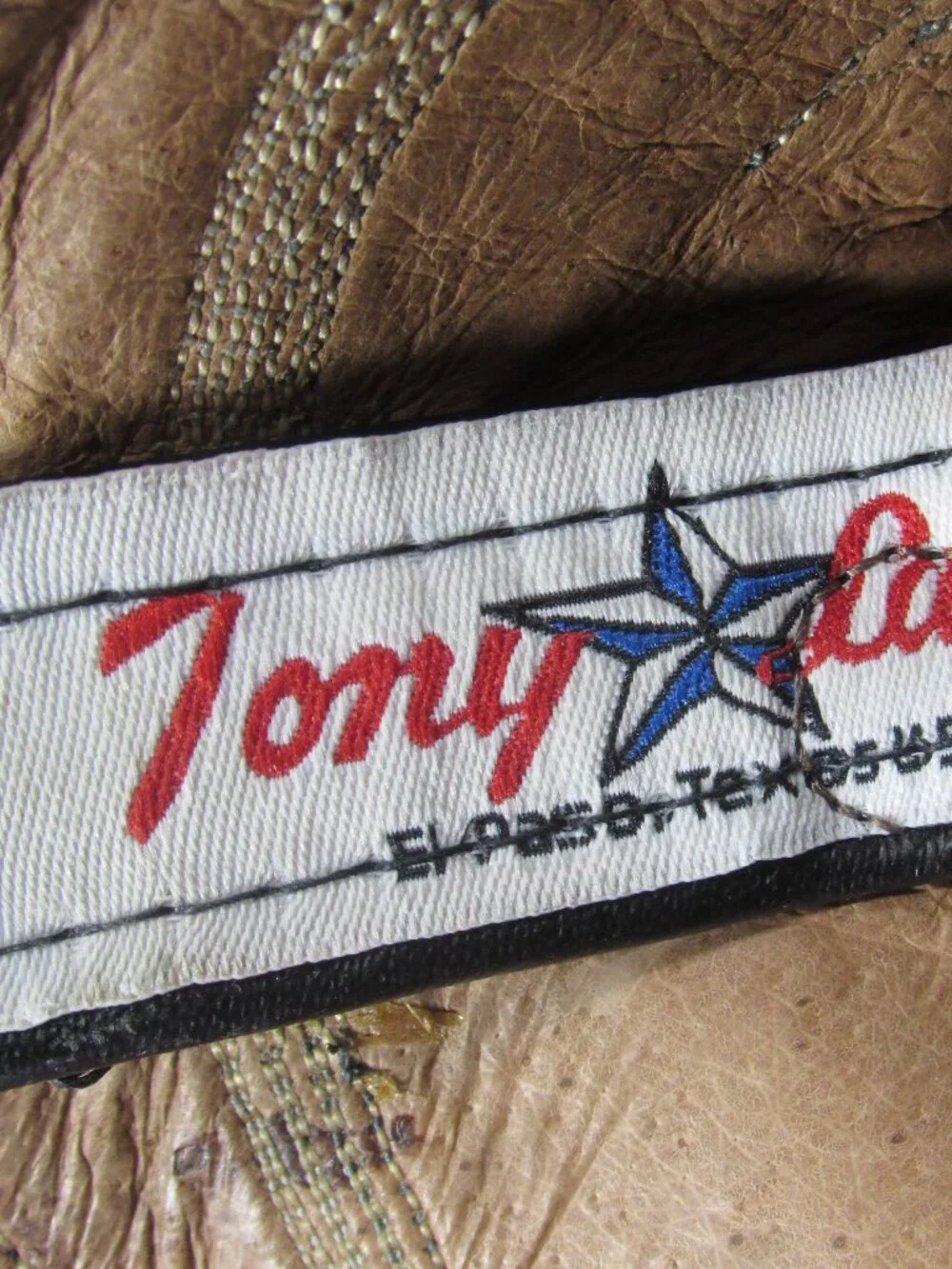 Tony Lama Black Leather Cowboy Boots Men's Size 9.5 D Made in USA 2007